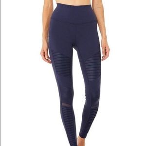 Alo Yogo High Waist Moto Legging Navy Women’s Size Medium